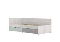 МИКС Кровать Кр-55 с ящ Кэмпион/ Калатея/ корпус Дуб Крафт Белый