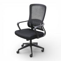 Кресло офисное OM658B поролон+сетка, черный 