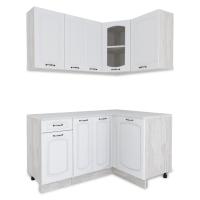 Кухня УГЛОВАЯ  Равенна Сосна лофт / Дуб светлый (столеш Олива+Планки) 1,5м.