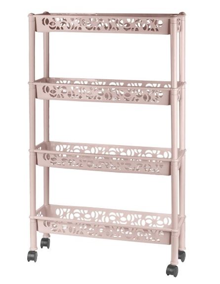 Этажерка Keeplex Light на колес 4-х секц длинная беж