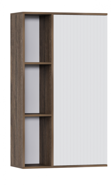 Шкаф навесной Вертикаль МДФ 1 кат. Дуб самдал, МДФ Белоснежный, Правый