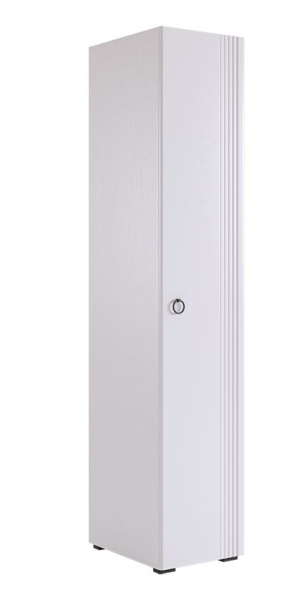 Ева Шкаф 1 дв/100.01/Белое дерево/Белый матовый