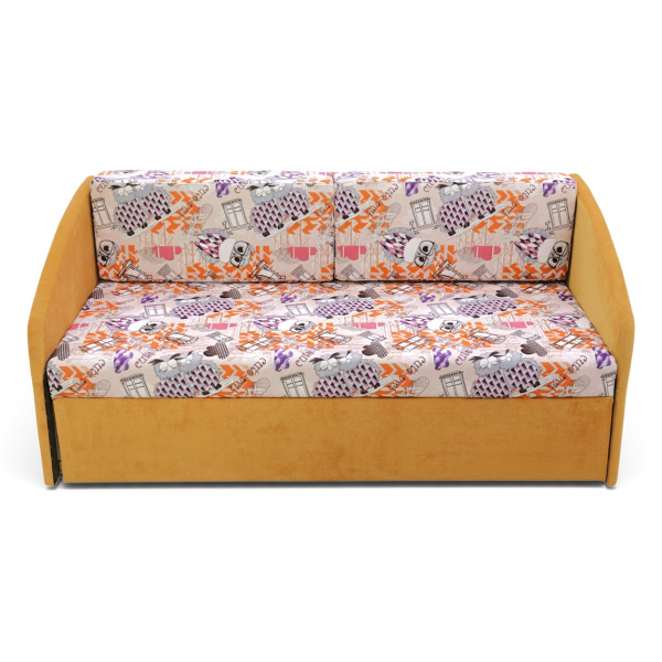 Диван малогабаритный  "Лидер 1/2" OWL brick/Velvet Lux6