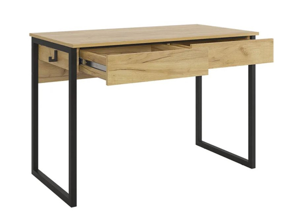 Юниор стол (дуб крафт золотой/чёрный муар) 