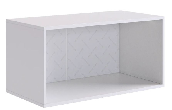 Зефир Антресоль 2дв/118.01/Белое дерево/серый (эмаль)