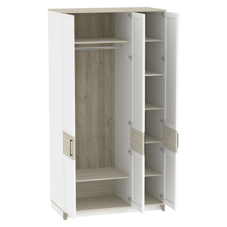 AURELIO 444 Шкаф для одежды и белья Белый/Блеквуд Сатиновый