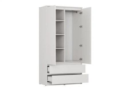 Шкаф ШРК -2 с ящиками Сити Белый/Белый снег