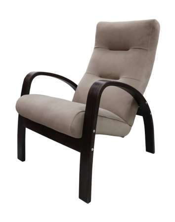 Кресло "ЛАДОГА-2" ткань Фреш 04,бежевый / Орех 