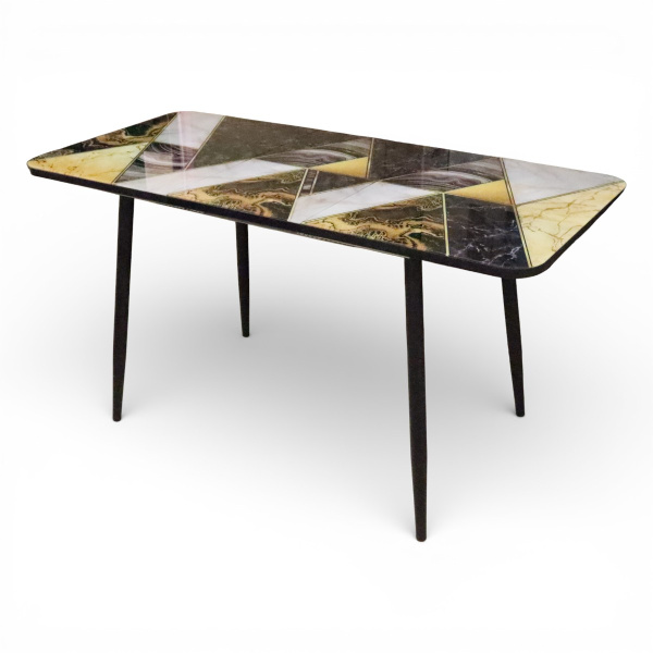 Стол кухонный Турин 110(+40)*70 Плита КР064/ черный