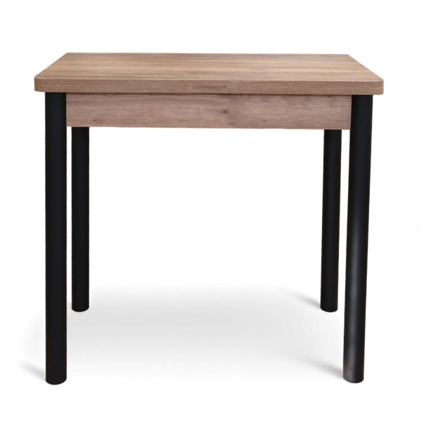 Стол Уют 4 450(+450)*800*750/ ЛДСП Дуб крафт табачн/опора D50 "труба"черный