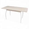 Стол Уют 3 1100(+390)*700*750 МДФ Кашемир/Кашемир /опора №1 Белый (D40)