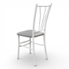 Стул кухонный Трилогия (белый, к/з Серый 700)