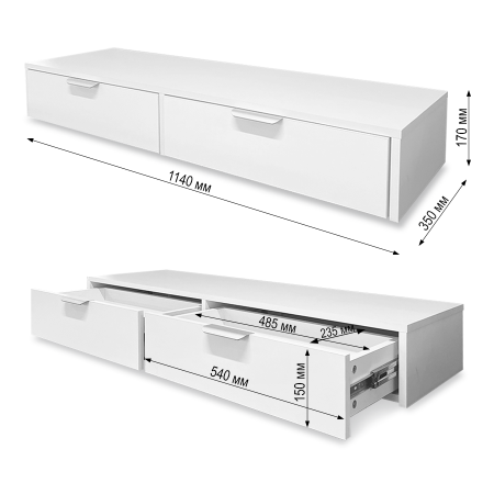 Стол туалетный Лофт 1140 Супер белый