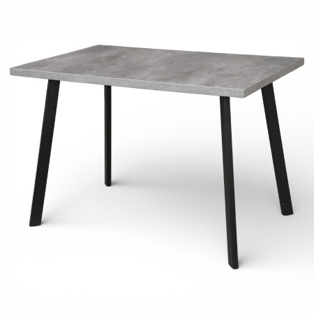 Стол Дублин CRAFT 32 ,1070*700,  нераскладной (ЛДСП Цемент темный) В2/Черный