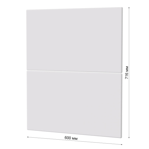 Фасад БЕЛЫЙ МАТОВЫЙ 2 ящика 600