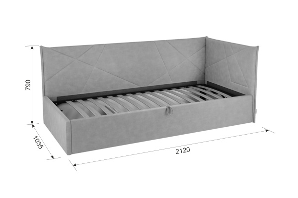 Кровать (Тахта) Бест 900*2000 Капучино (велюр)