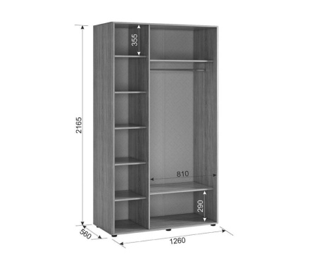 Зара Шкаф 3-створчатый SMZ-02.1623 