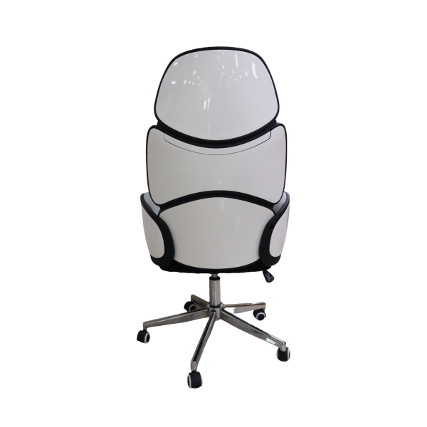 Кресло офисное CX1118H/Св.серый+бежевый/пластик бежевый