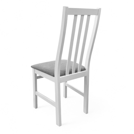 Стул Соло белая эмаль, сиденье Рогожка 41/150 (Серый)