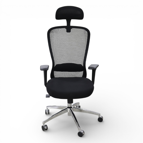 Кресло офисное 8392HJ-BK/тканьYKX-2038-06HY, YKX-2040-15-HY/хром,многоф.мех,газлифт